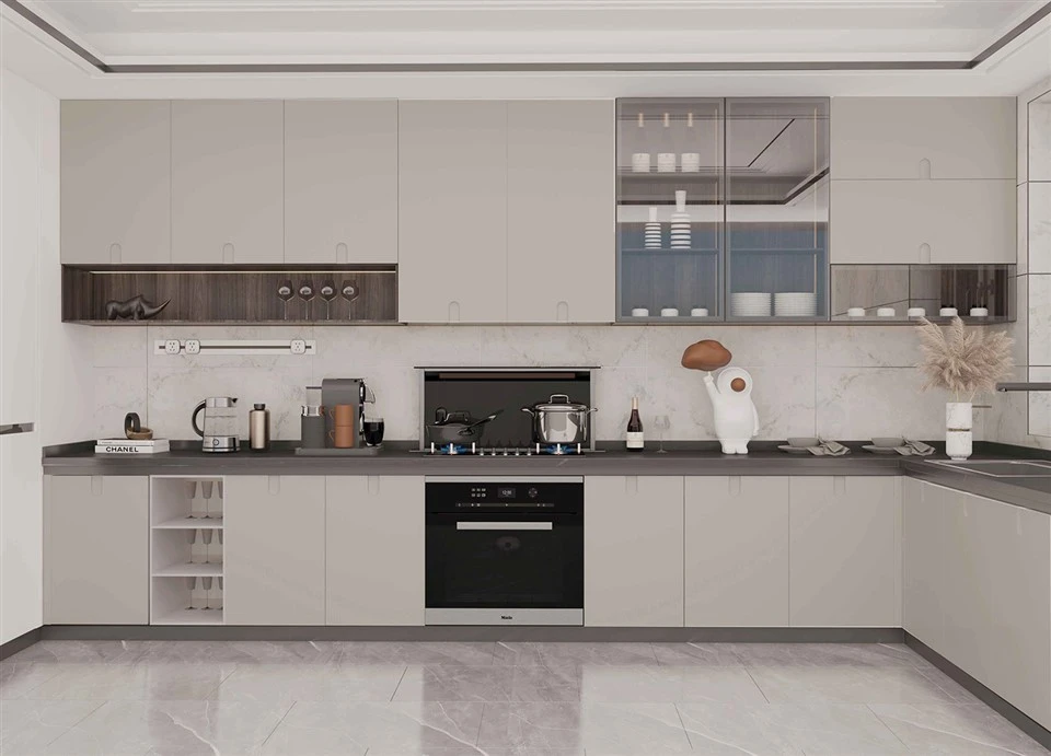 Armários de cozinha modulares em laca