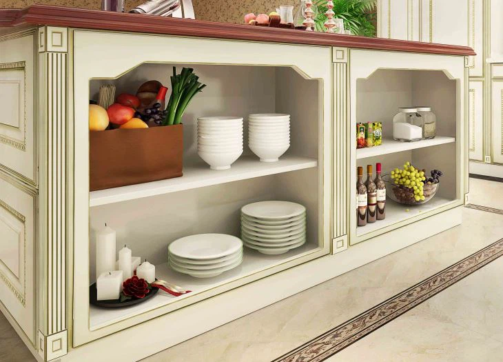 Neo-classicism Luxury PVC Kitchen Cabinet