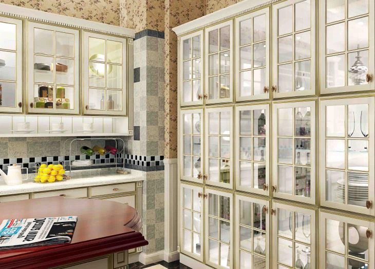 glass door open cabinet kitchen cabinets pvc door wholesale