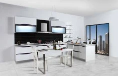 Armário de cozinha moderno lacado branco