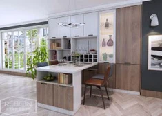 Armário de cozinha termofólio high-end