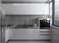 Armários de cozinha contemporâneos brilhantes