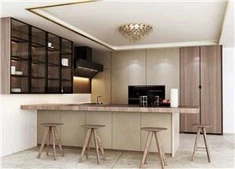 Armários de cozinha modulares em forma de U