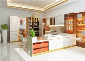 Armários de cozinha em PVC branco